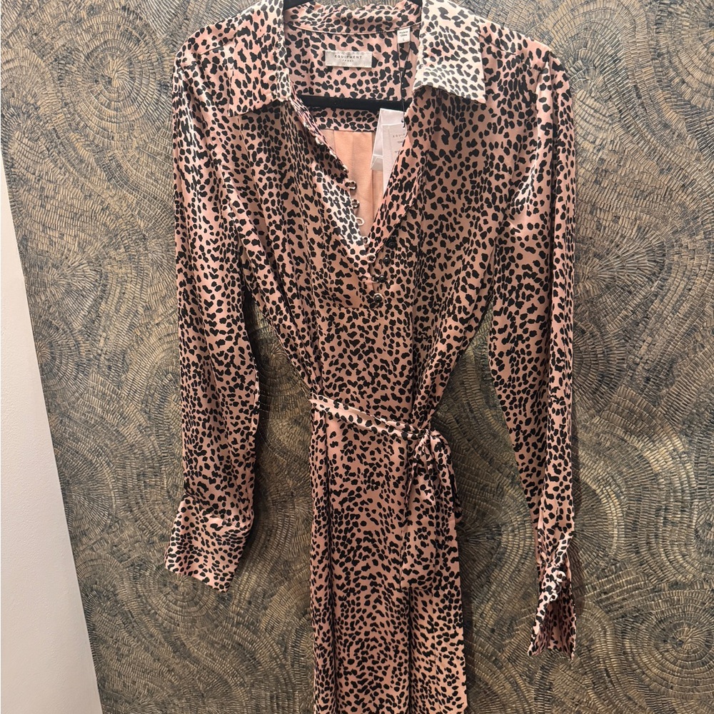 EQUIPMENT Leopard Dress; NEW w/ Tags